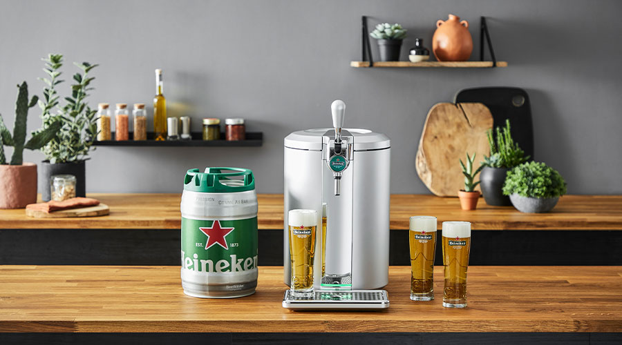 Beertender_systeme_pressions_Heineken Beertender®, la qualité
bière pression à la maison